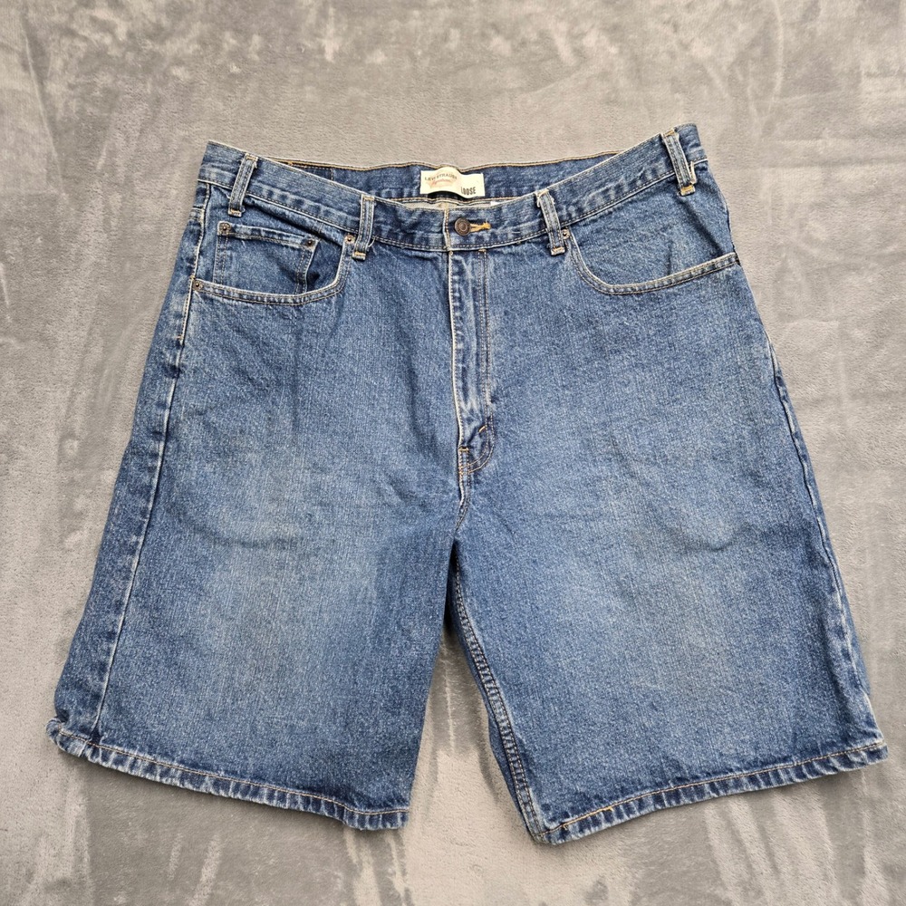 VTG Y2K Levi Strauss Signature Mens Loose Fit Denim Shorts Blue Mens Size W38